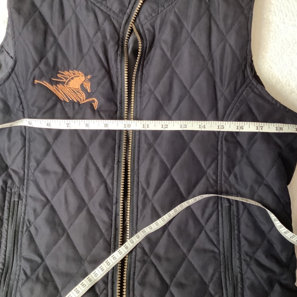 EUC Outback Trading Company black quilted vest s/m western - Picture 11 of 15